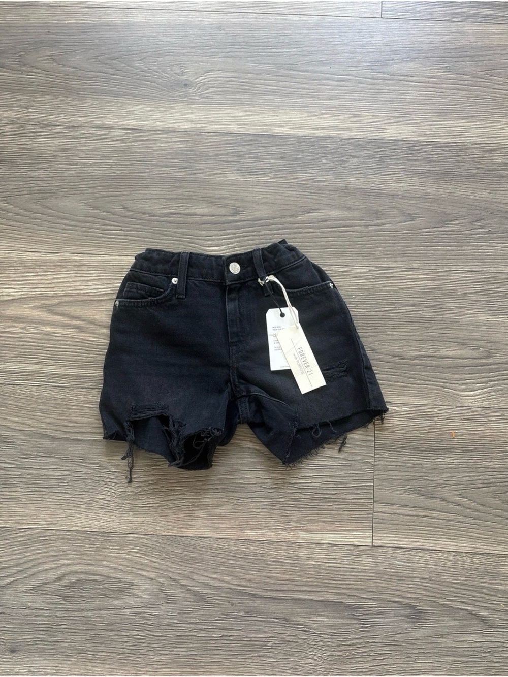 Forever 21 Black Denim Boy Shorts
